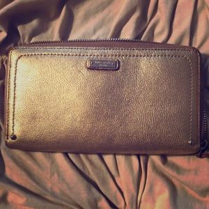 Golden Kate spade wallet